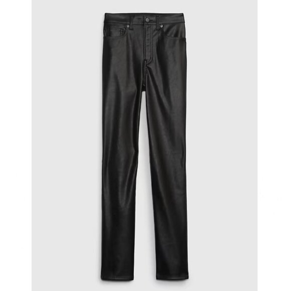 High Rise Vegan Leather Vintage Slim Pants Sz 6 NWOT - Picture 6 of 9